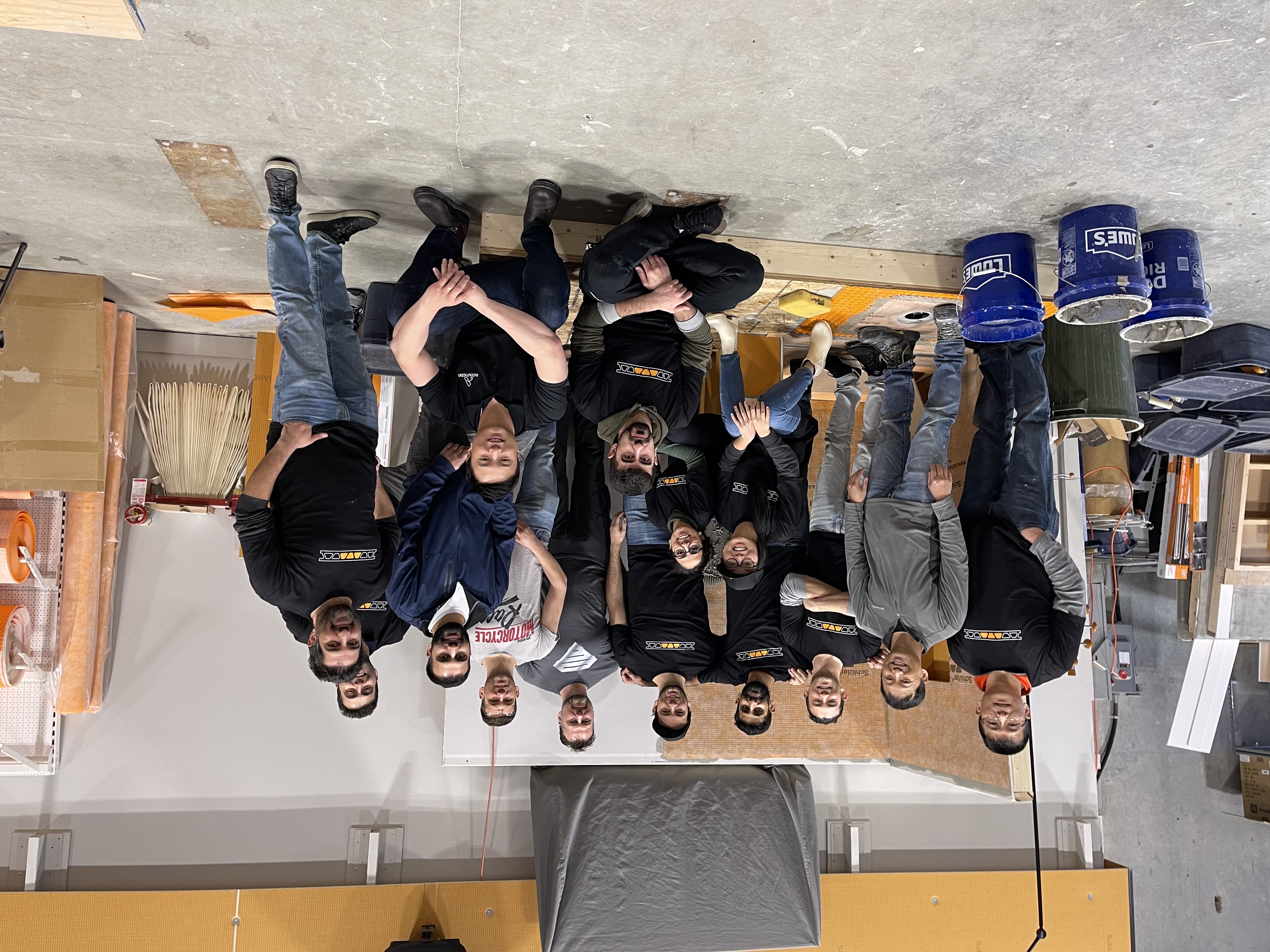 The team training at Schluter